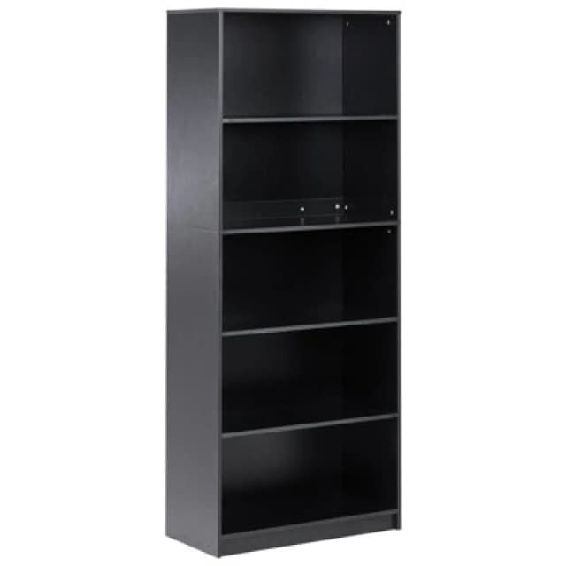 Beliani 5 Tier Bookcase Zehna 197cm Black