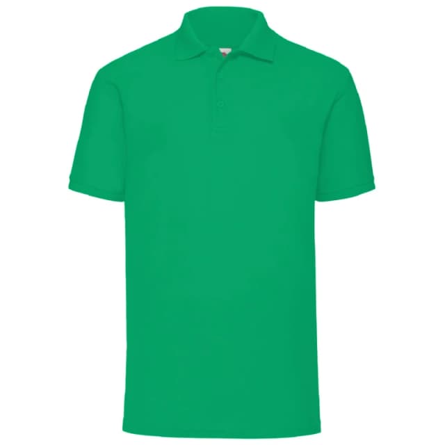 Fruit Of The Loom Fruit of the Loom Men 65 35 Pique Short Sleeve Polo Shirt in Green Size: Small Green S Male 5055747648898