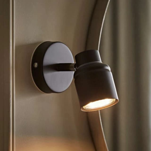 ValueLights ValueLights Benton Single Adjustable Spotlight IP44 Rated Bathroom Wall Light in Black One Size Unisex 5016529263067