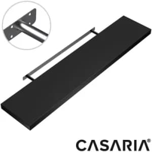 Floating Shelves Shelf Including Bracket Wall Shelving Living Room Kitchen Black White Grey Oak High Gloss Matt 50 70 90 110cm 110cm schwarz (de)