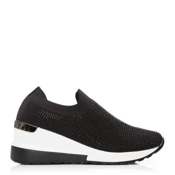 Moda In Pelle Black 'Arolia' Wedge Heel Trainers - 3