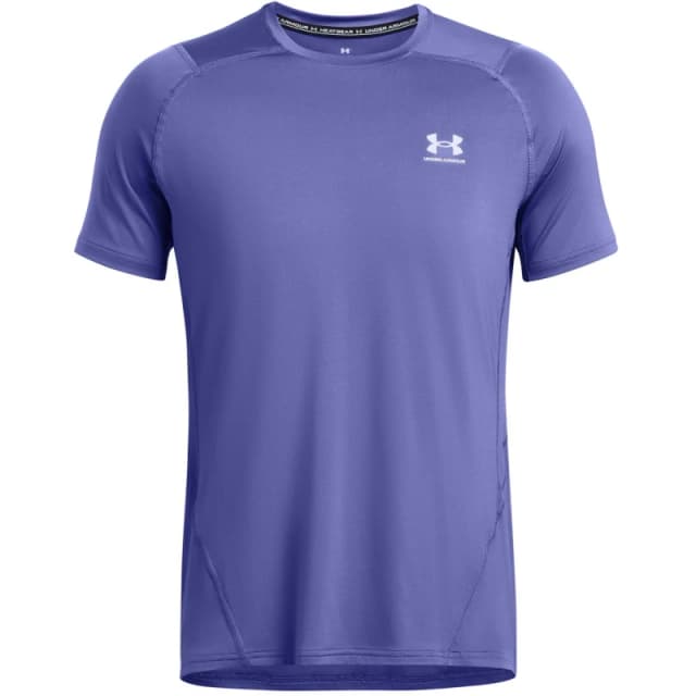 Under Armour Armour HeatGear Fitted Short Sleeve Mens Short Sleeve Performance T-Shirts S Purple 62131724350