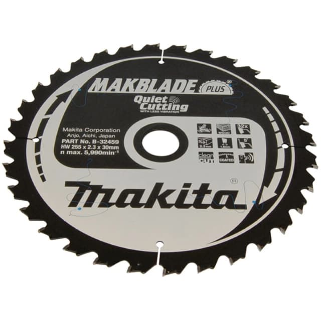Makita MAKBLADE PLUS Circular Mitre Saw Blade for Wood B-32459 Diameter: 255mm