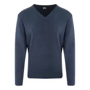 PRO RTX Mens Pro Acrylic V Neck Sweater (3XL) (Navy)