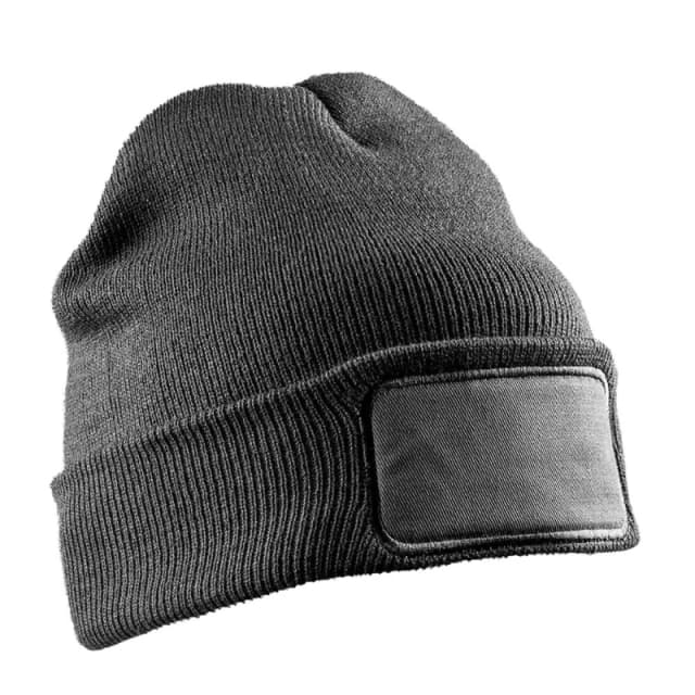 Result Result Men Printers Double Knit Beanie in Grey Grey One Size Male 5063574977098