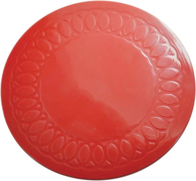 Aidapt Tenura Silicone Rubber Anti Slip Circular Coaster 19cm Red Red