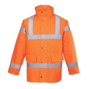 Oxford Weave 300D Class 3 Hi Vis Traffic Jacket Orange 4XL