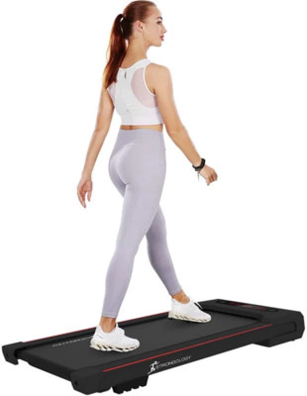 STRONGOLOGY Strongology Home & Office Ultra Quiet 560W Adjustable Speed Slimline MOTIONIC Bluetooth Treadmill with LED Display - Fully Assembled Motio