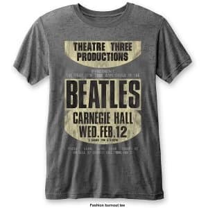 The Beatles - Carnegie Hall Unisex Large T-Shirt - Grey