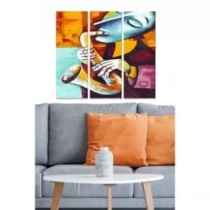 MDF14172322 Multicolor Decorative MDF Painting (3 Pieces)