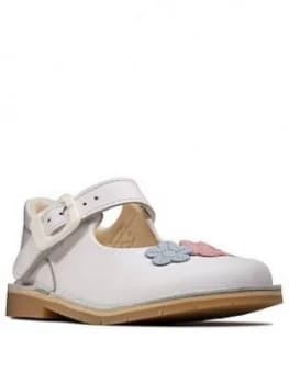 Clarks Toddler Girl Comet Gem Shoes - White