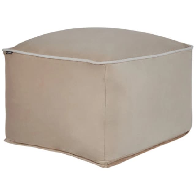 Beliani Pouffe Dareyn Velvet Sand Beige