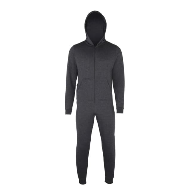 Colortone Comfy Co Plain All In One Onesie in Charcoal Size: 12-13 Years Charcoal Unisex 12-13 Years