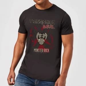 Looney Tunes Tasmanian Devil Monster Rock Mens T-Shirt - Black - XS - Black