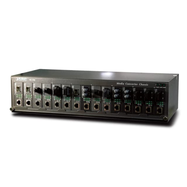 PLANET MC1500 network equipment chassis 2.4U Black
