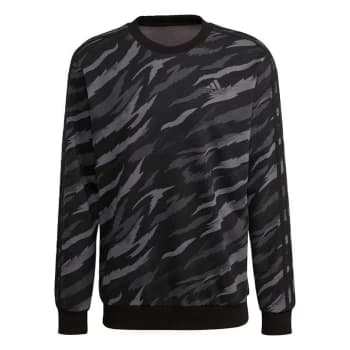 adidas Essentials French Terry Camo-Print Sweatshirt Mens - Black