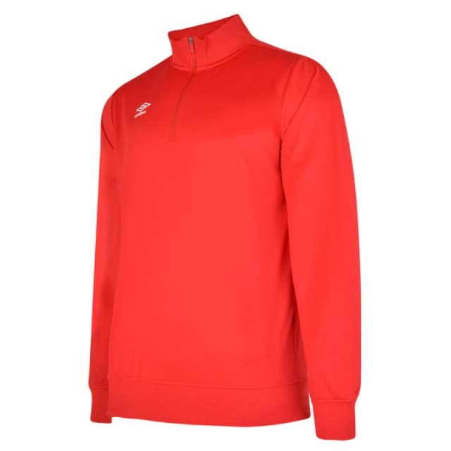 Umbro Umbro Men Club Essential Half Zip Sweatshirt in Scarlet Size: Small Scarlet S Male 5063527471062