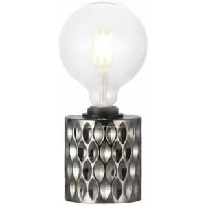 Nordlux Lighting - Nordlux Hollywood Cylindrical Table Lamp Smoke Glass, E27