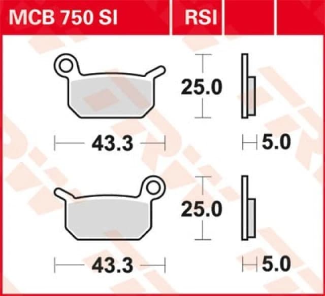 TRW MCB750SI Brake pad set Brake Pad Set,disc brake (402)