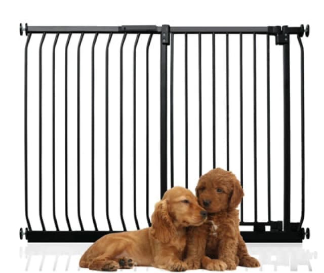 Bettacare Extra Tall Elite Dog Gate, 125Cm - 134Cm, Matt Black, Extra Tall 96.8Cm In Height, Pressure Fit Pet Gate