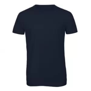 B&C Mens Favourite Short Sleeve Triblend T-Shirt (3XL) (Navy Blue)