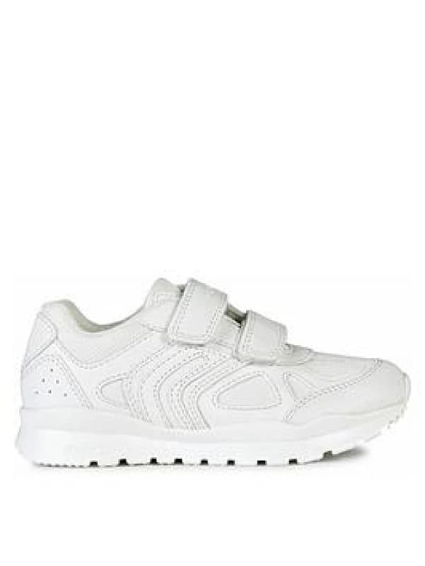 Geox Boys Pavel Breathable Resistant School Trainers Shoes UK Size 1 (EU 33) White GEO025-WHITE-1
