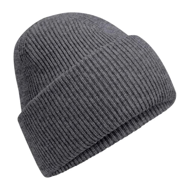 Beechfield Beechfield Men Classic Deep Cuffed Beanie in Dark Grey Dark Grey One Size Male 5063527243393