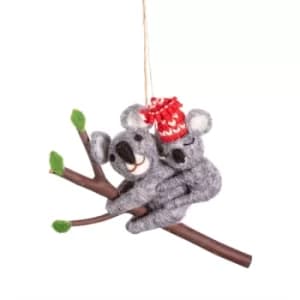 Koala with Baby Felt Decoration
