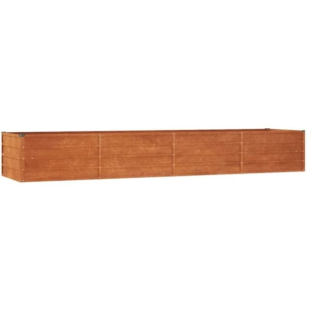 vidaXL Garden Raised Bed Rusty 320x80x45cm Corten Steel, Brown 151962
