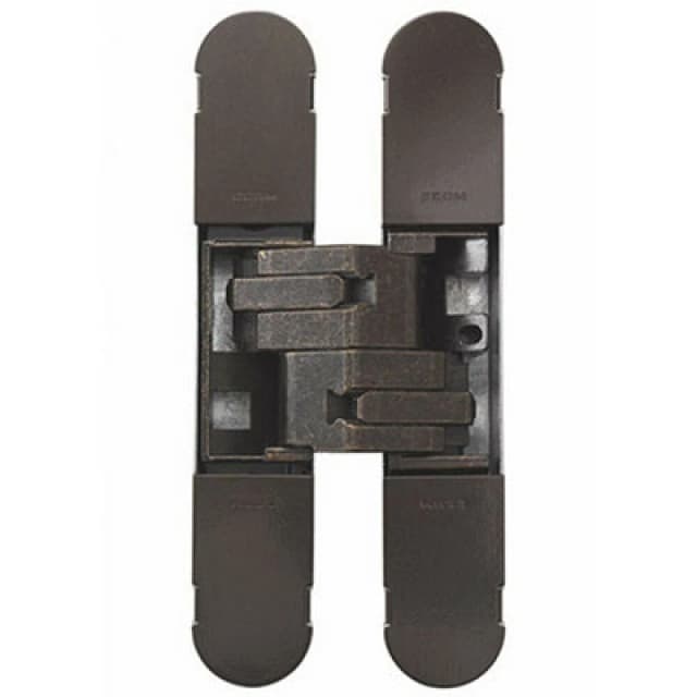 Loops 100 x 22mm Adjustable Medium Duty Concealed Hinge Brass Bronzed Internal Door Metallics