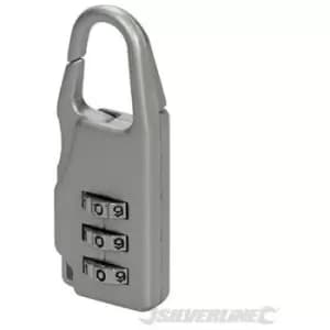 646204) Travel Combination Padlock 3-Digit - Silverline