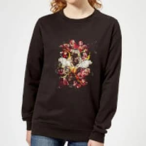 Avengers Endgame Distressed Thanos Womens Sweatshirt - Black