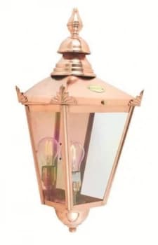 1 Light Outdoor Wall Half Lantern Light Copper IP44, E27