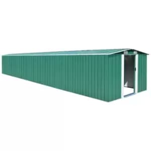 Vidaxl - Garden Shed Green 257x779x181cm Galvanised steel - Green