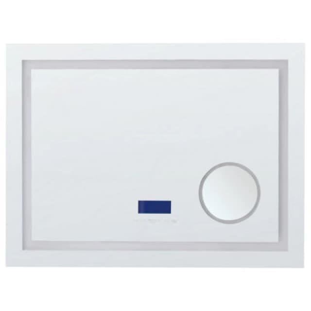 Beliani LED Bathroom Mirror Thaix 80 Cm 60 Cm Silver