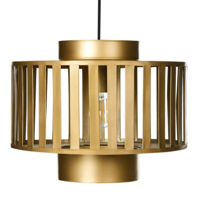 Beliani Pendant Lamp Hugli Metal Brass