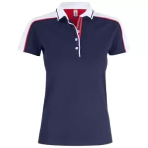 Clique Womens/Ladies Pittsford Polo Shirt (L) (Dark Navy/White)