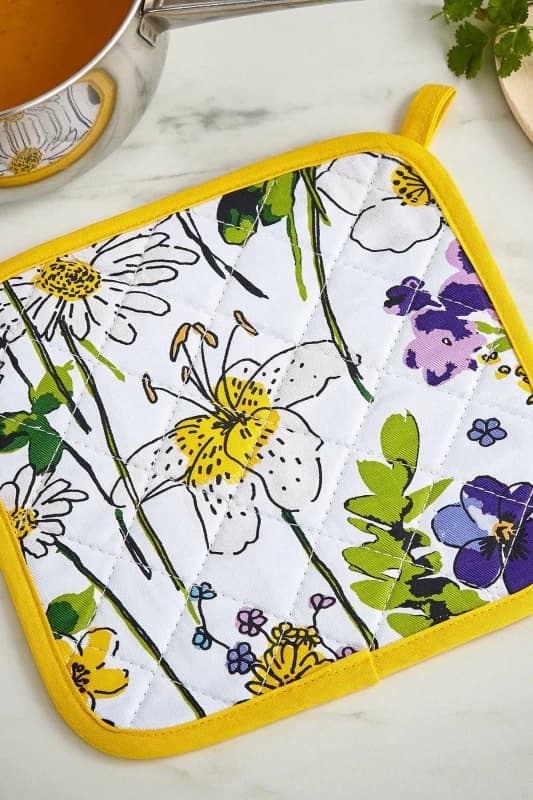 Ulster Weavers 'Wildflowers' Floral 100% Cotton Pot Mat Multi