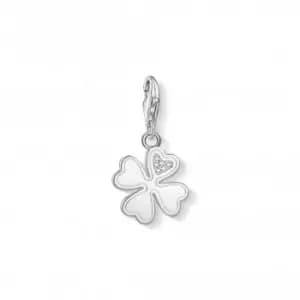 Sterling Silver Zirconia White Clover Charm 1733-051-14