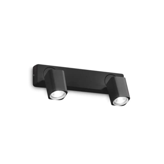 IDEAL LUX Ideal Lux - Rudy 2 Light Twin Ceiling Spotlight Black 8021696321509