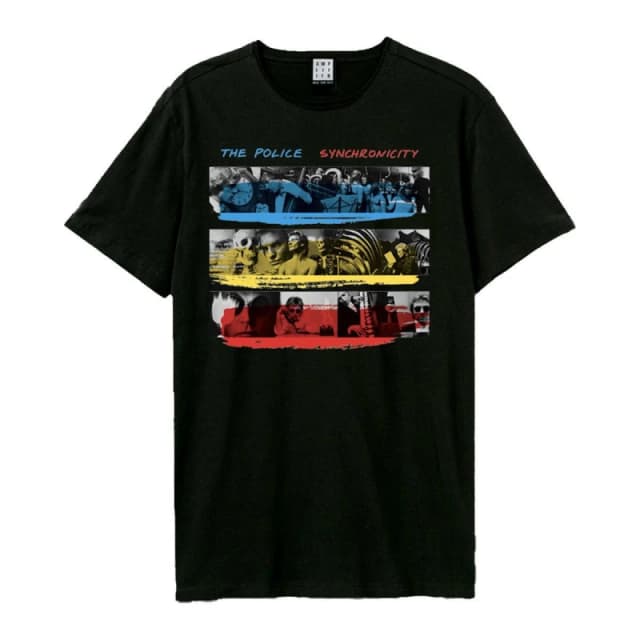 Amplified Amplified Men Synchronicity The Police T-Shirt in Black Size: X-Small Black XS Male 5063852066384