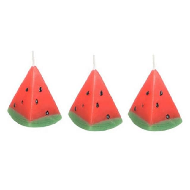 Something Different Something Different Watermelon Shaped Candle (Pack of 3) in Red Red One Size Unisex 5063693919351