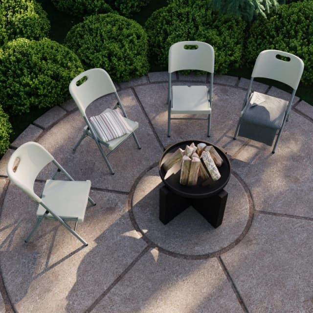 Lassic Home Vida Set of 4 Outdoor Indoor Folding Chairs White unisex Set of 4