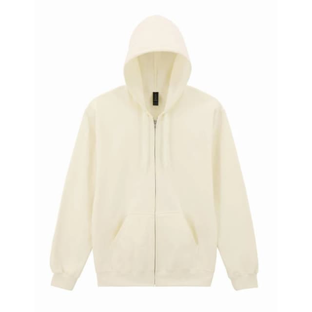 Gildan Mens Softstyle Fleece Midweight Full Zip Hoodie in Off-White Size: Small Off-White Male S