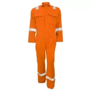 Portwest Bizweld Iona Flame Resistant Work Overall/Coverall (M/R) (Orange)