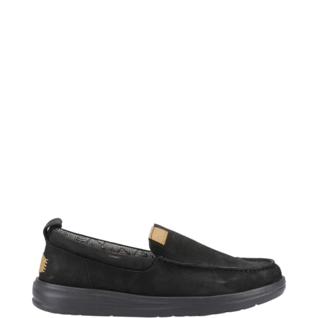 HEYDUDE Wally Grip Moc Craft Leather Shoe Black