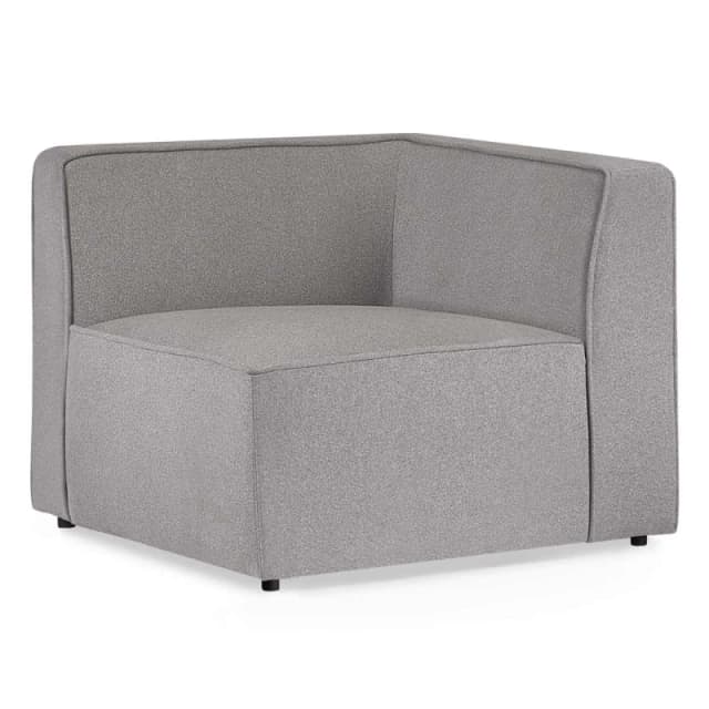 SO'HOME Kalo Build-Your-Own Modular Sofa Section Corner Seat Unit Grey Reversible facing