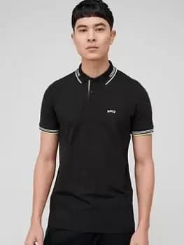 BOSS Paul Curved Polo Shirt - Black Size M Men