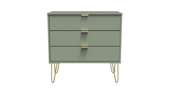 Fuji 3 Drawer Chest In Reed Green (Ready Assembled)