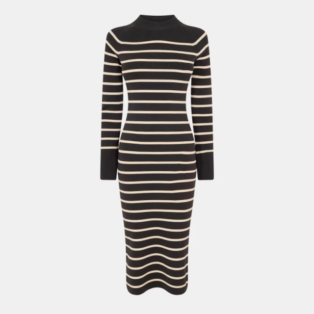 French Connection Womens Milena Knitted Jumper Dress Moonless Cream female 8 (XS)